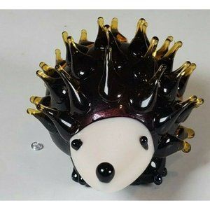 Glass Figurine Spike Hedgehog Glass  Collectible by Pier 1 Imports